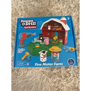 Design & Drill Bolt Buddies Fine Motor Farm Playset Kids Educational Toy New